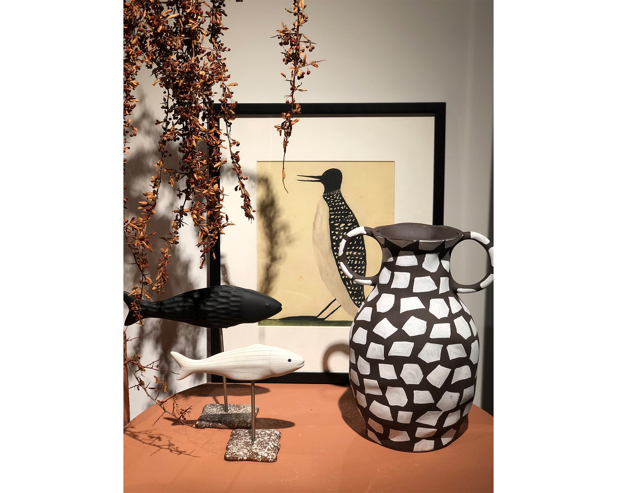 Lark Vase - Black & White Ceramic