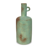 Russet Ceramic Vase  -  Turquoise/Brown