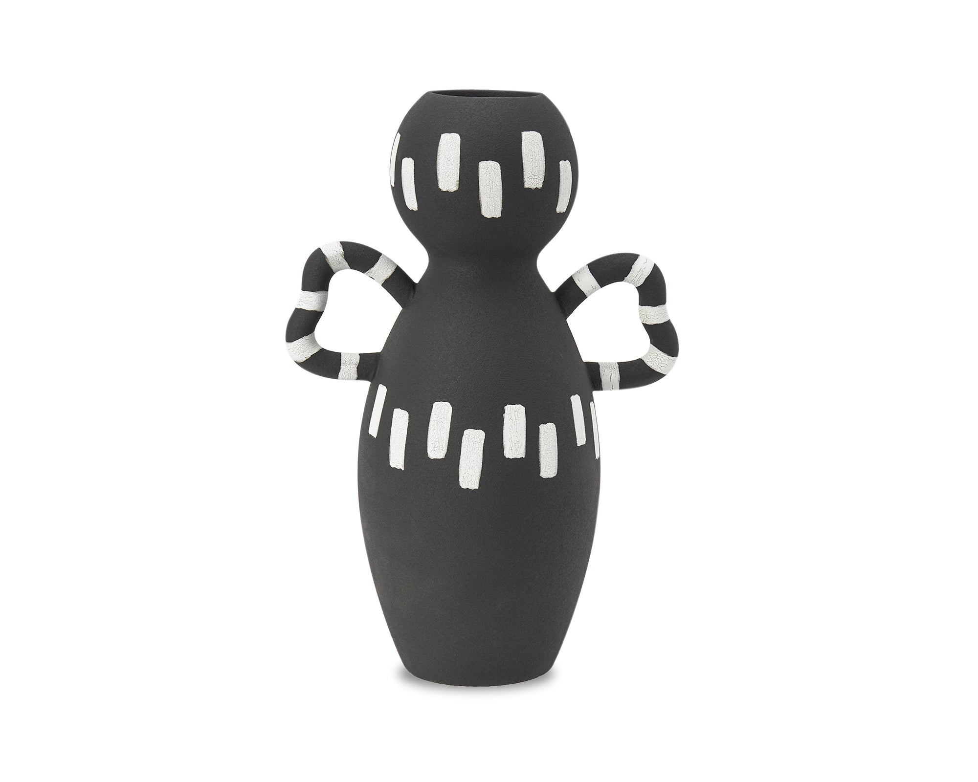 Domino Ceramic Vase  -  Black/ White