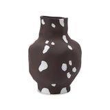 Bruno Ceramic Vase  -  Earth Brown/White