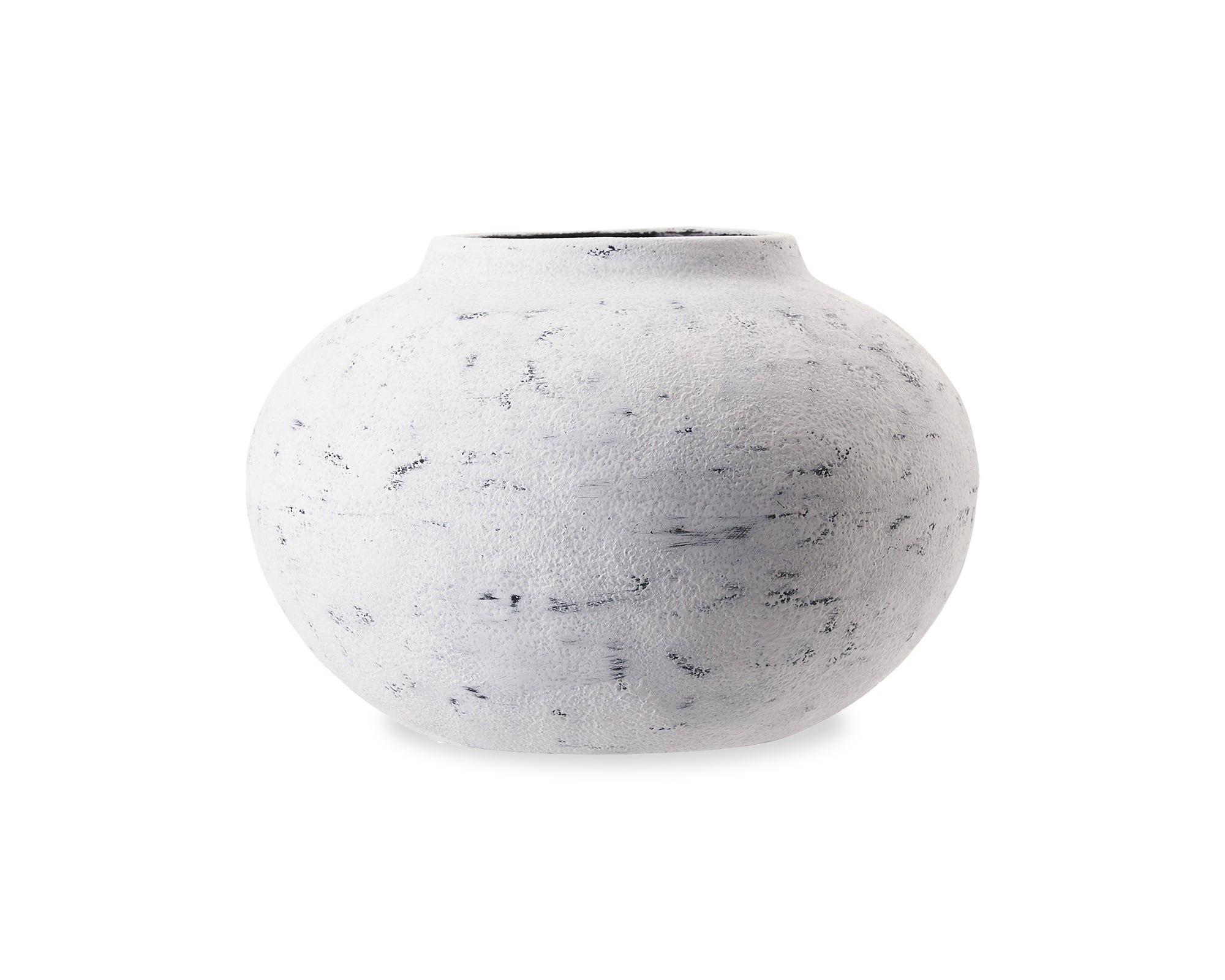 Testa Sculpture  -  White Black Ceramic