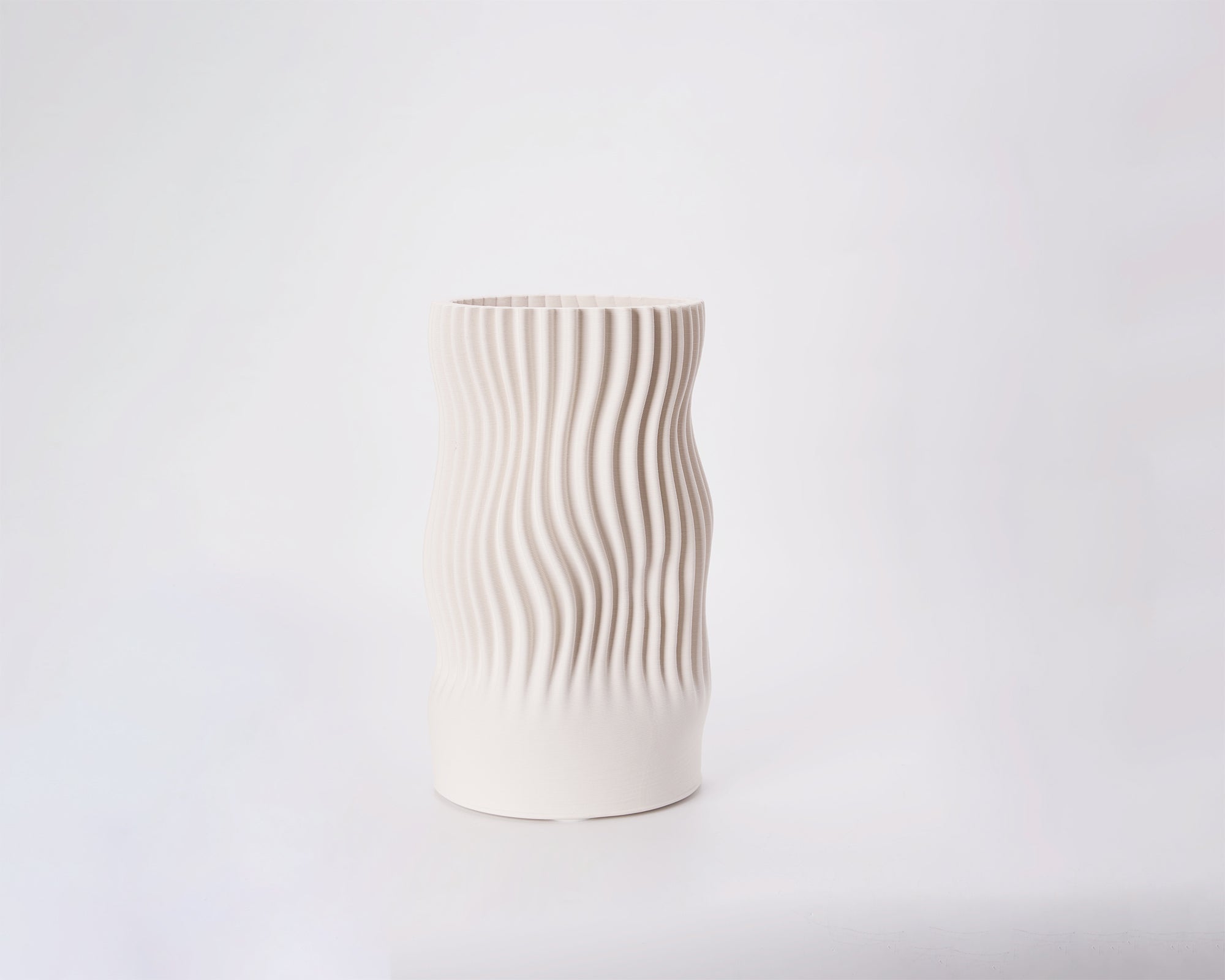 Imera Ceramic Vase  -  White