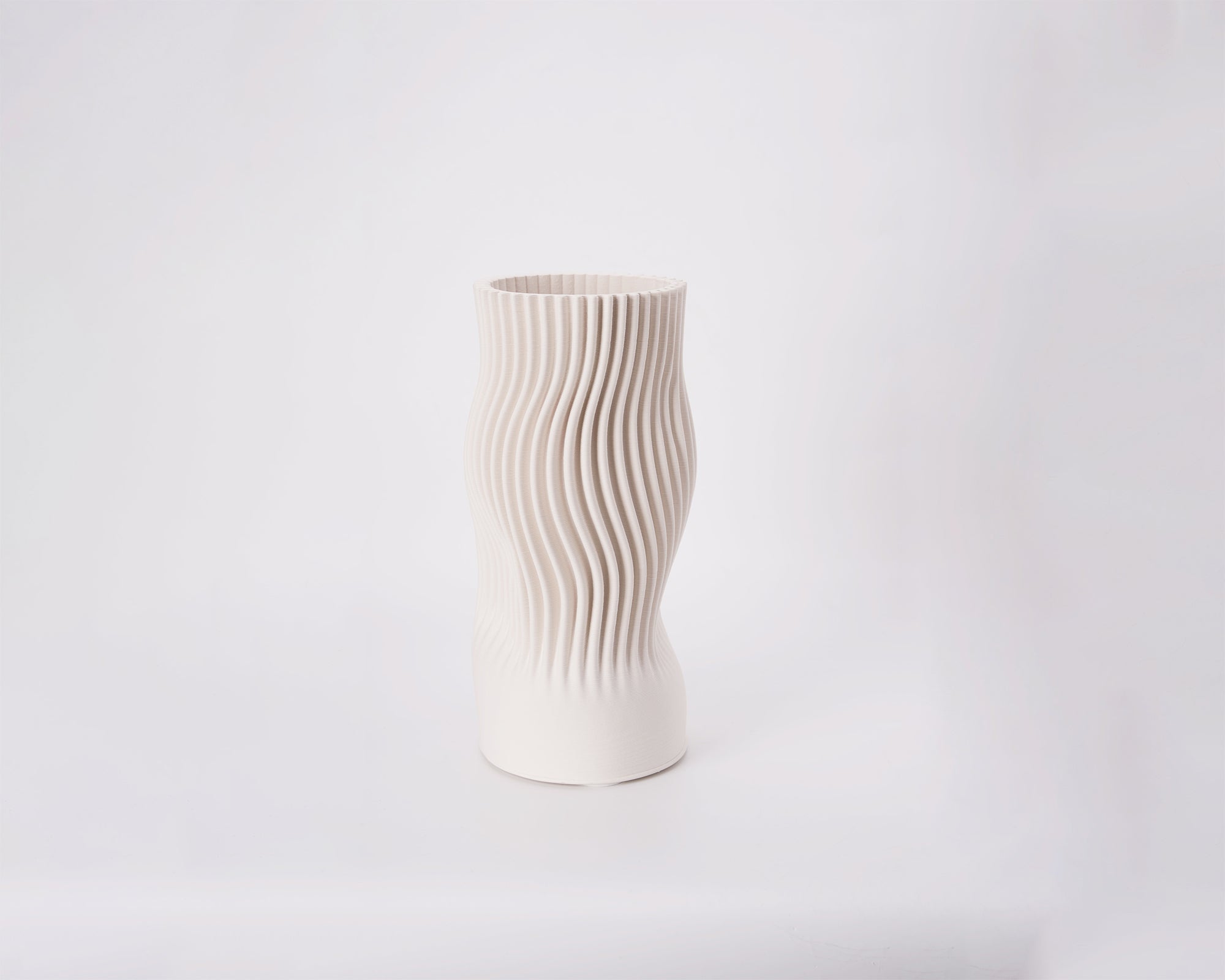 Imera Ceramic Vase  -  White