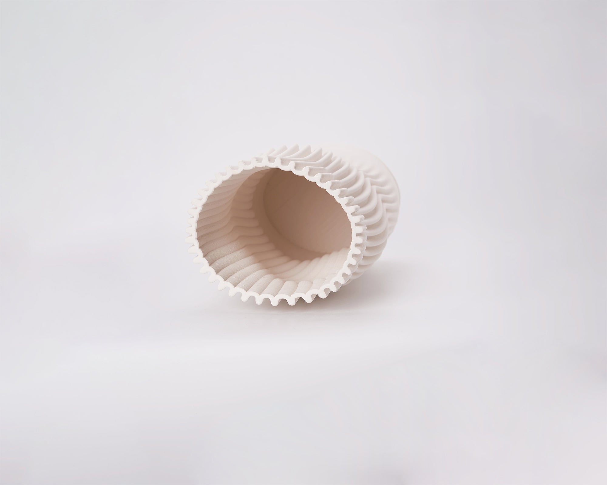 Imera Ceramic Vase  -  White