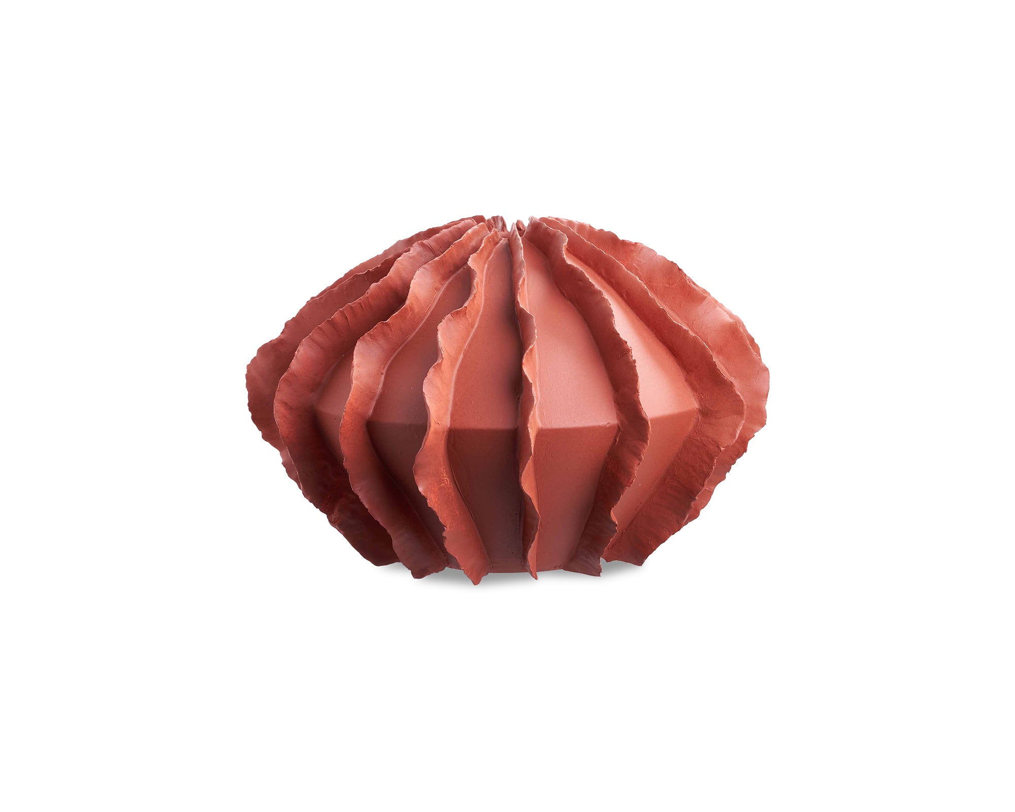Coralli Ceramic Vase  -  Vermilion