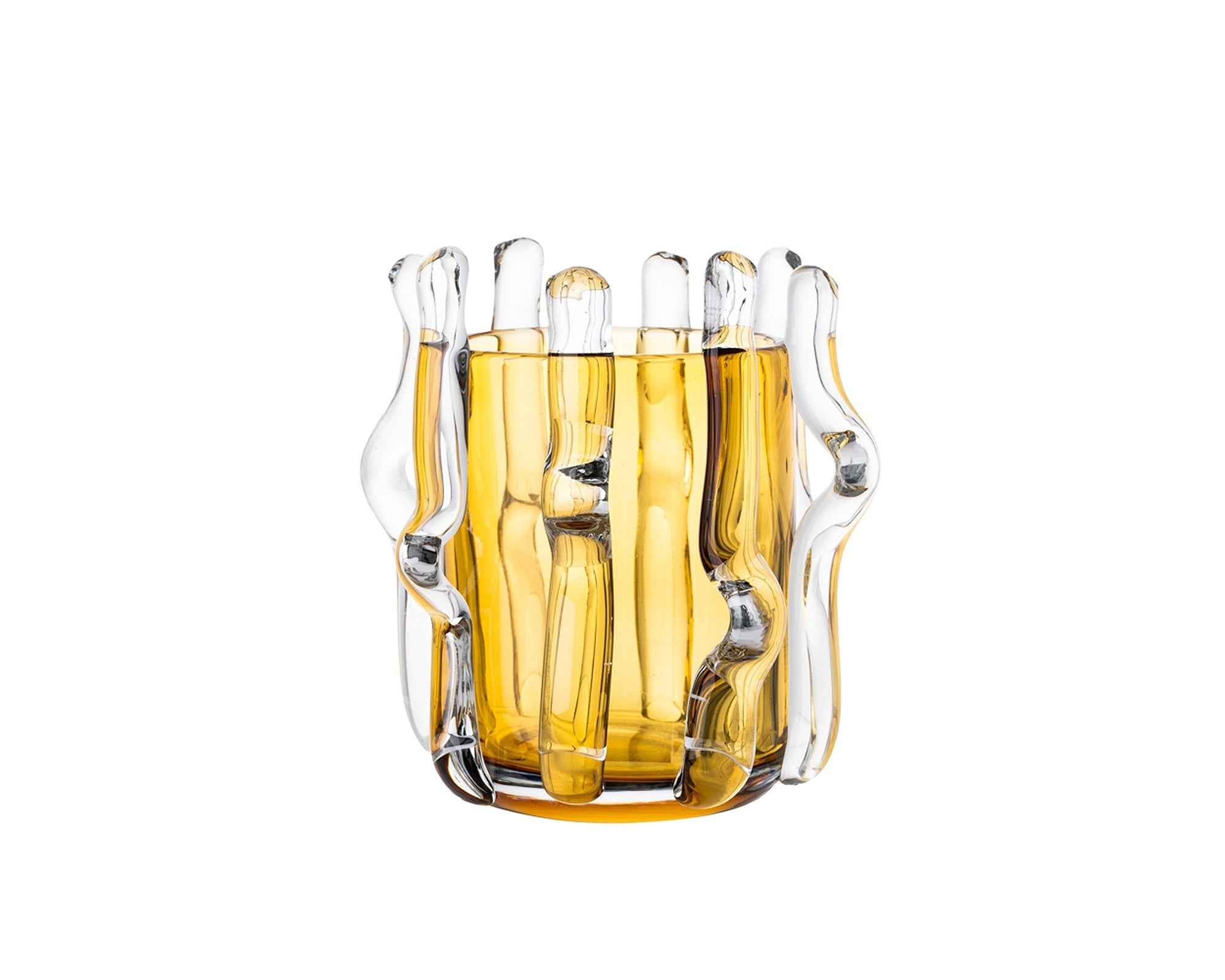 Liang & Eimil Small Aura Glass Vase – Amber
