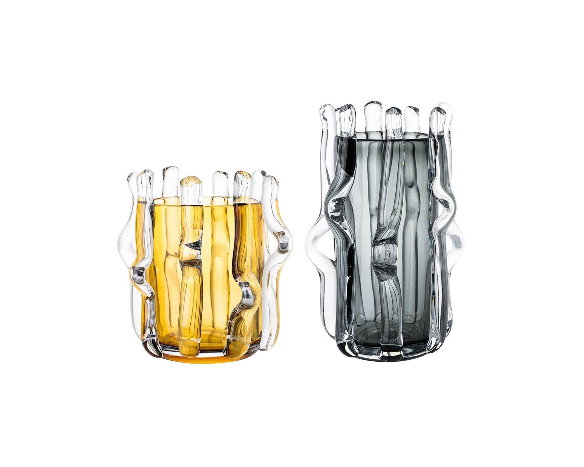 Aura Glass Vase Small - Amber