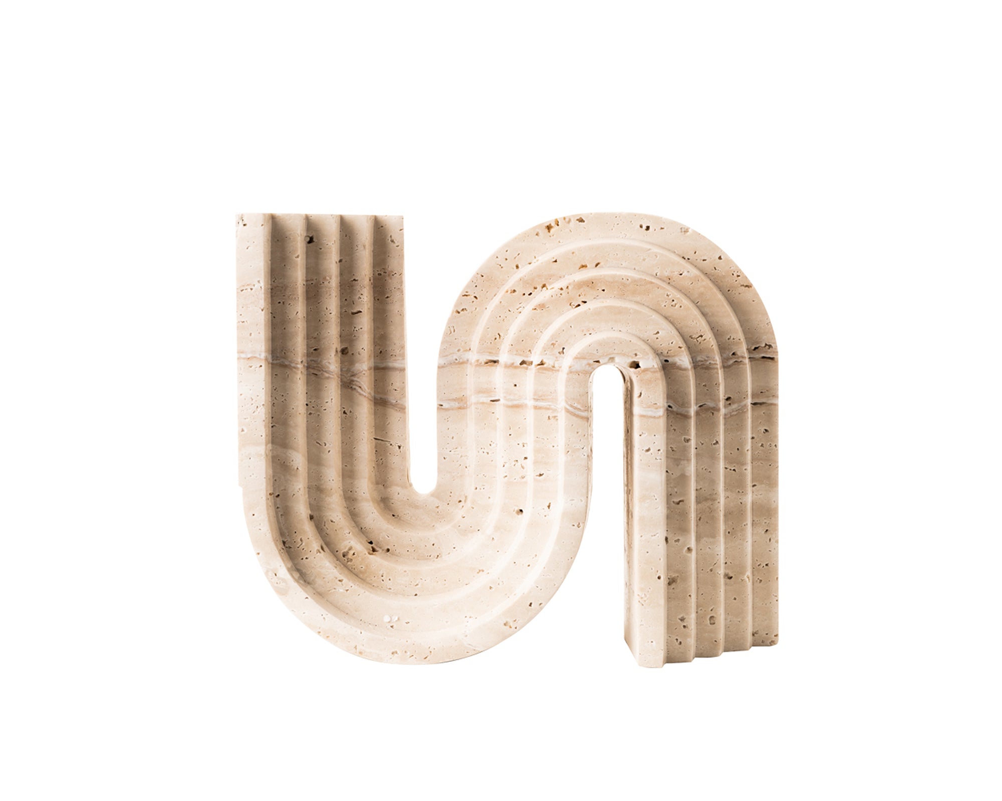 Scotti Travertine Sculpture  -  Beige