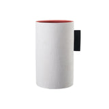 Santi II Ceramic Vase  -  White and Red