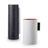 Santi II Ceramic Vase  -  White and Red