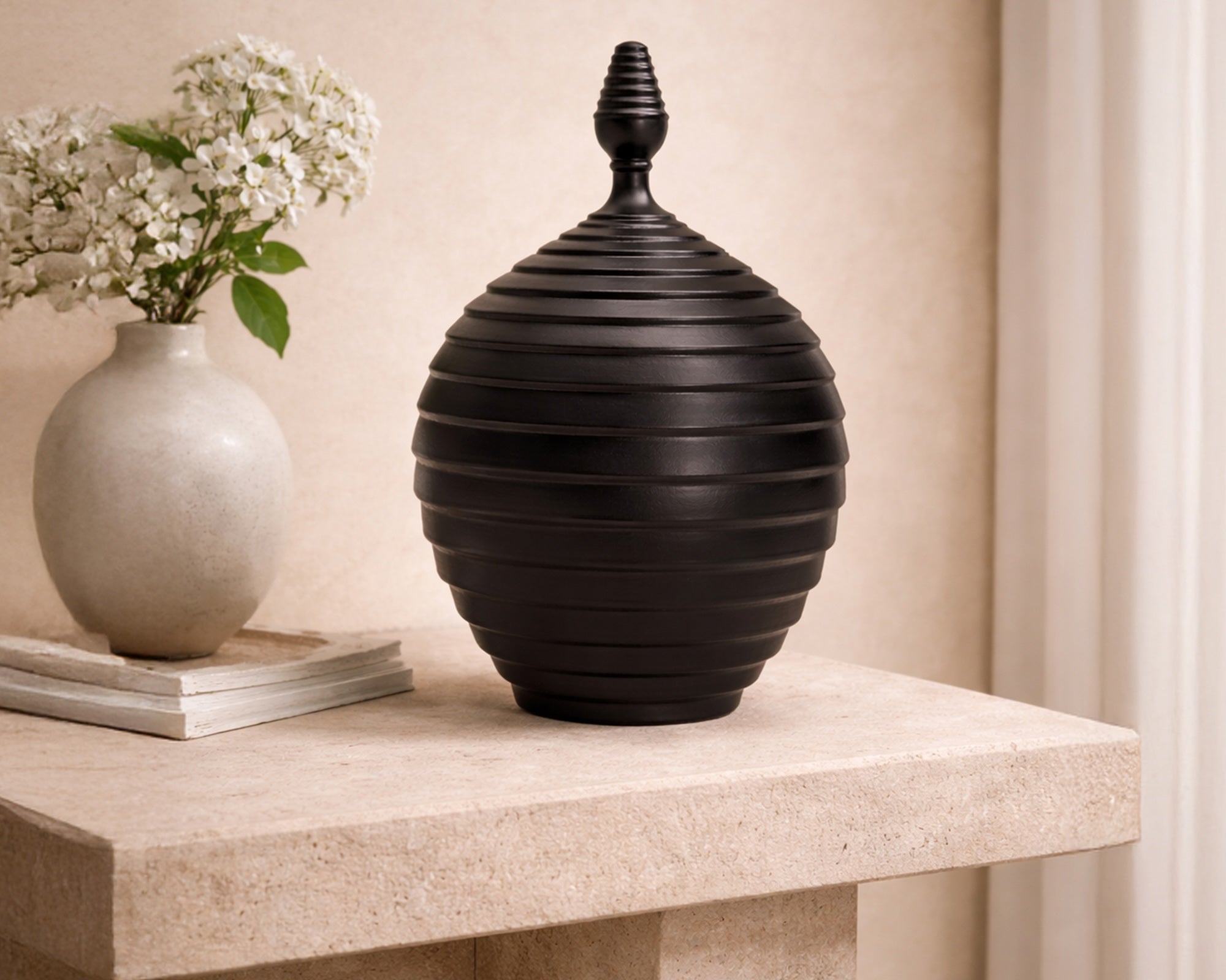 Liang & Eimil Nivora Jar – Charcoal Ceramic