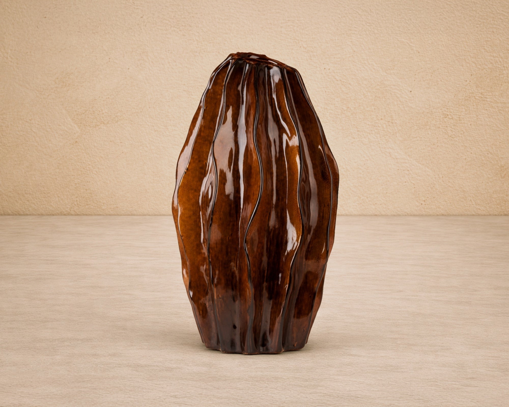 Liang & Eimil Taviano Sculpture – Dark Caramel Glass