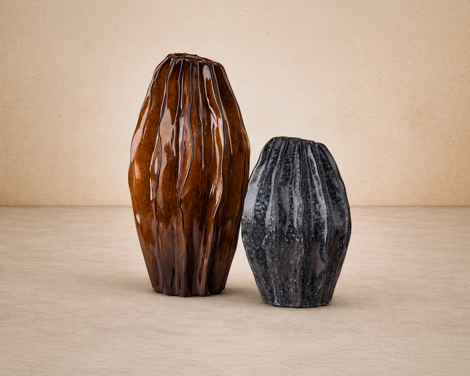 Liang & Eimil Taviano Sculpture – Dark Caramel Glass