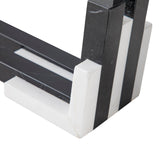 Tamo Bookend - White and Black Marble