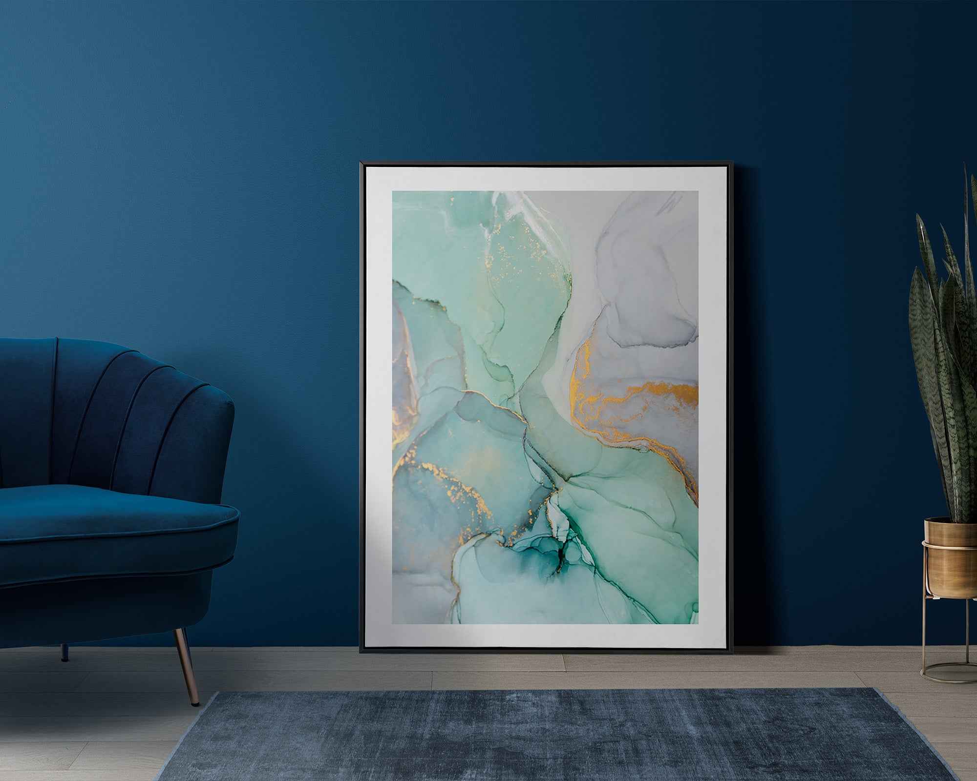 Aqua Vermeil Print - Turquoise