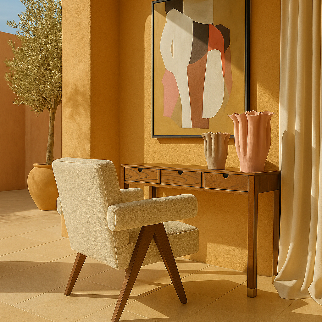 Liang & Eimil Layers of Light Oil Painting – Earthy Terracotta and Pink