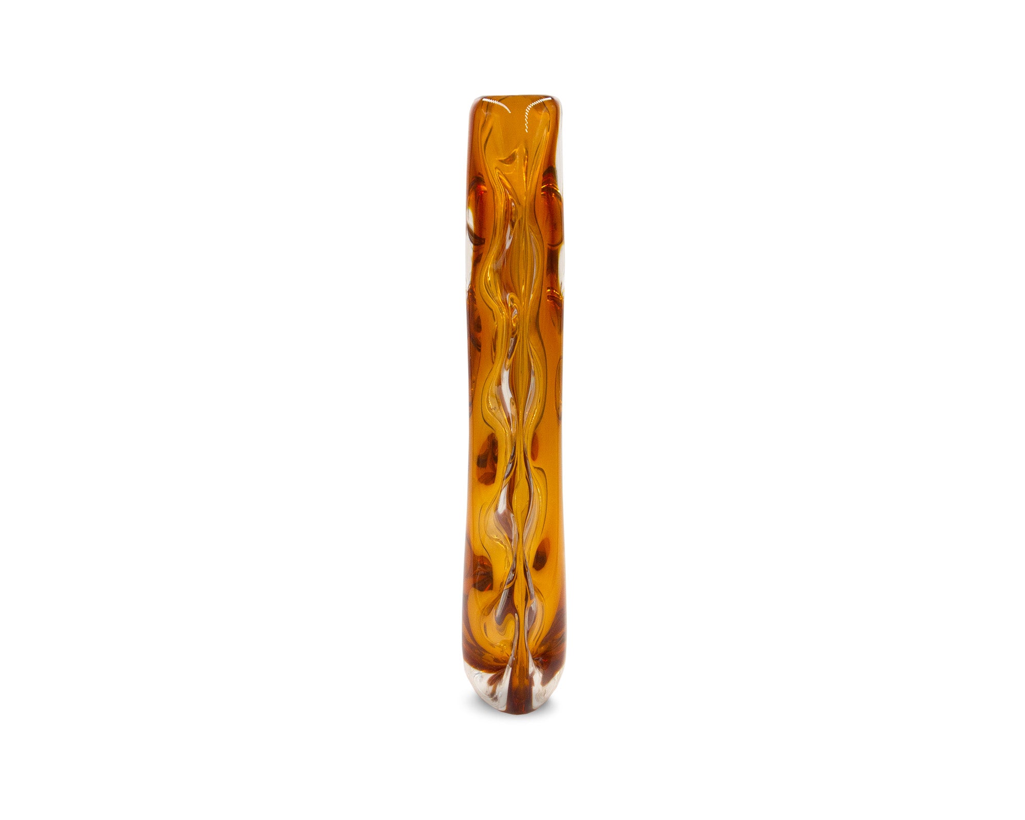Astell Crystal Amber Vase  -  Large