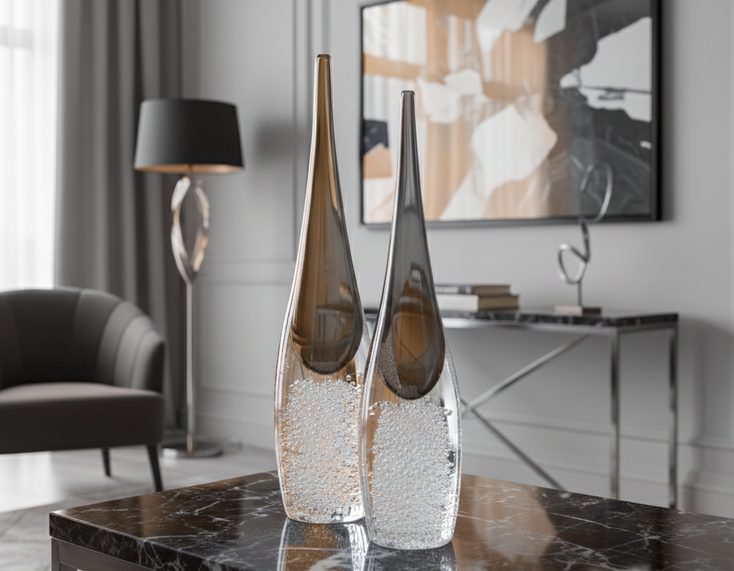 Liang & Eimil Ellis Crystal Vase in Grey - Small