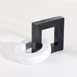 Link Sculpture  -  Black & White Marble