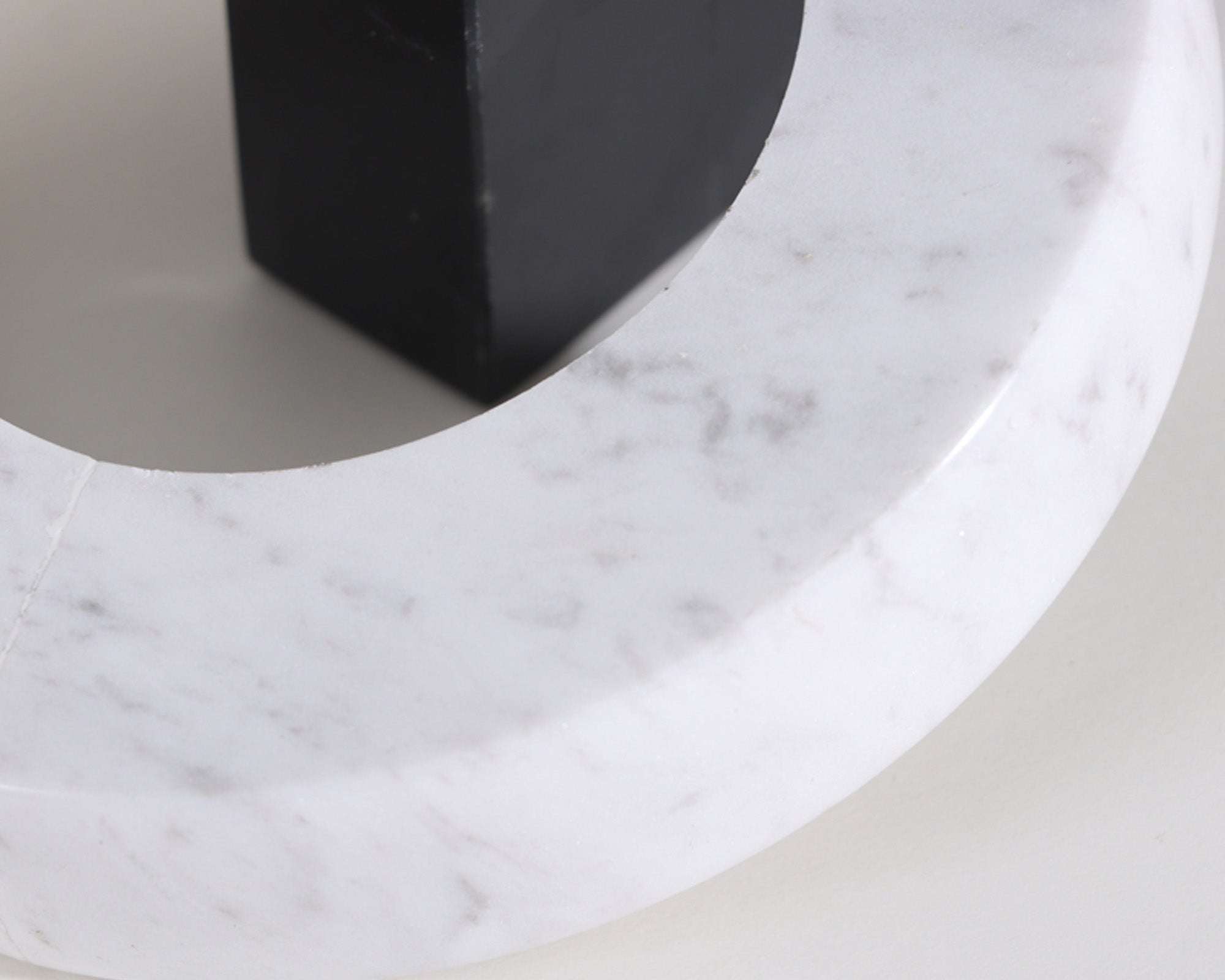 Link Sculpture  -  Black & White Marble