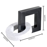 Link Sculpture  -  Black & White Marble