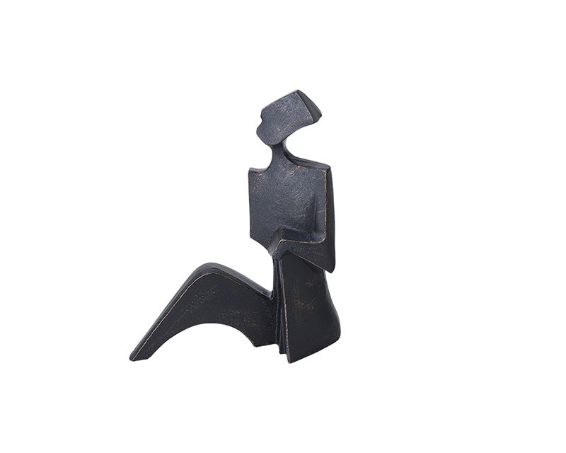 Liang & Eimil Isla Sitting Lady Black Figurine Sculpture