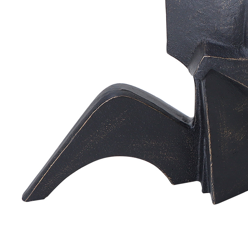 Isla Sitting Lady Sculpture - Black Ceramic