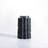 Meteorite Jar Large - Black Resin and Stainless Steel