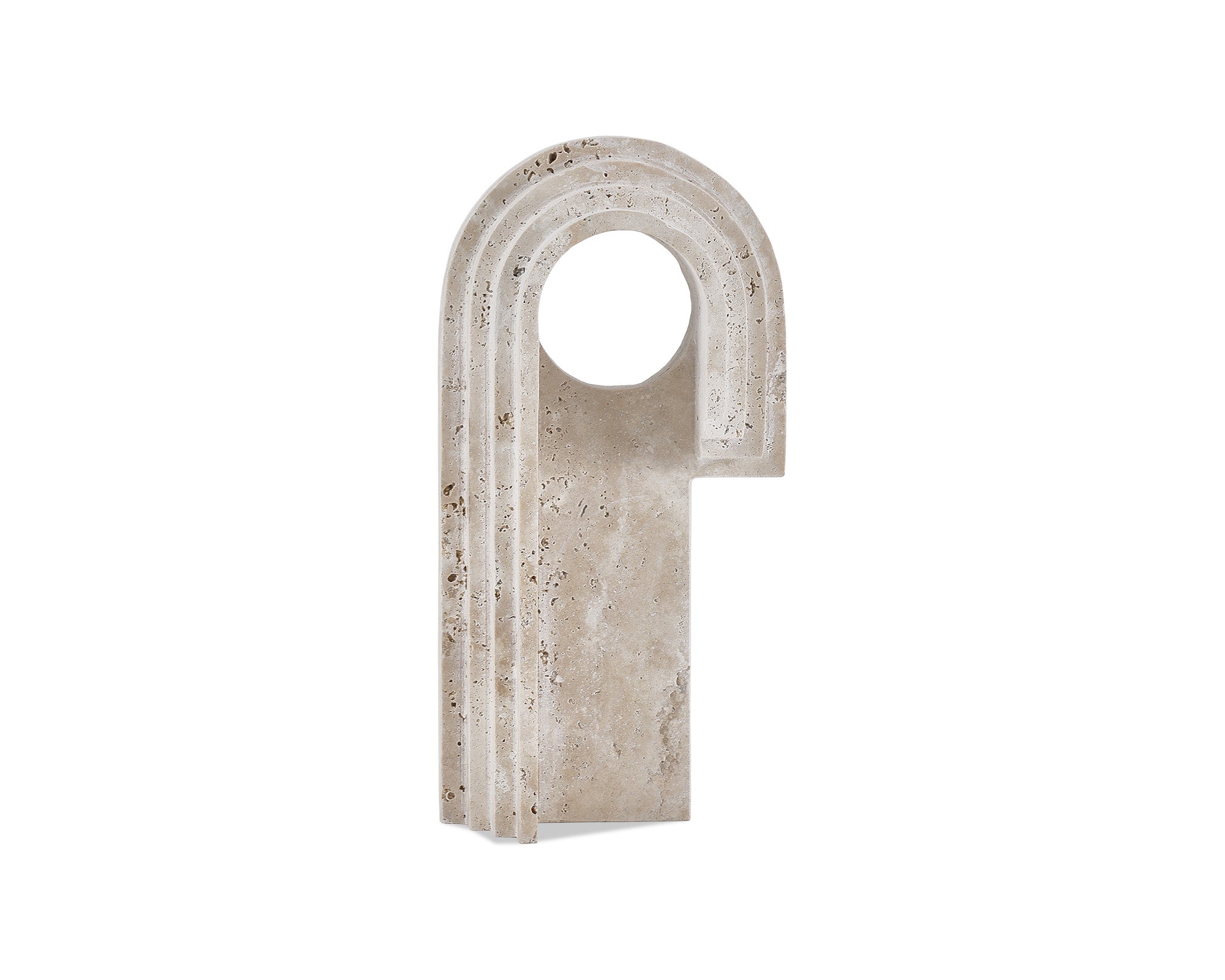 Toccino Large Sculpture  -  Beige Travertine