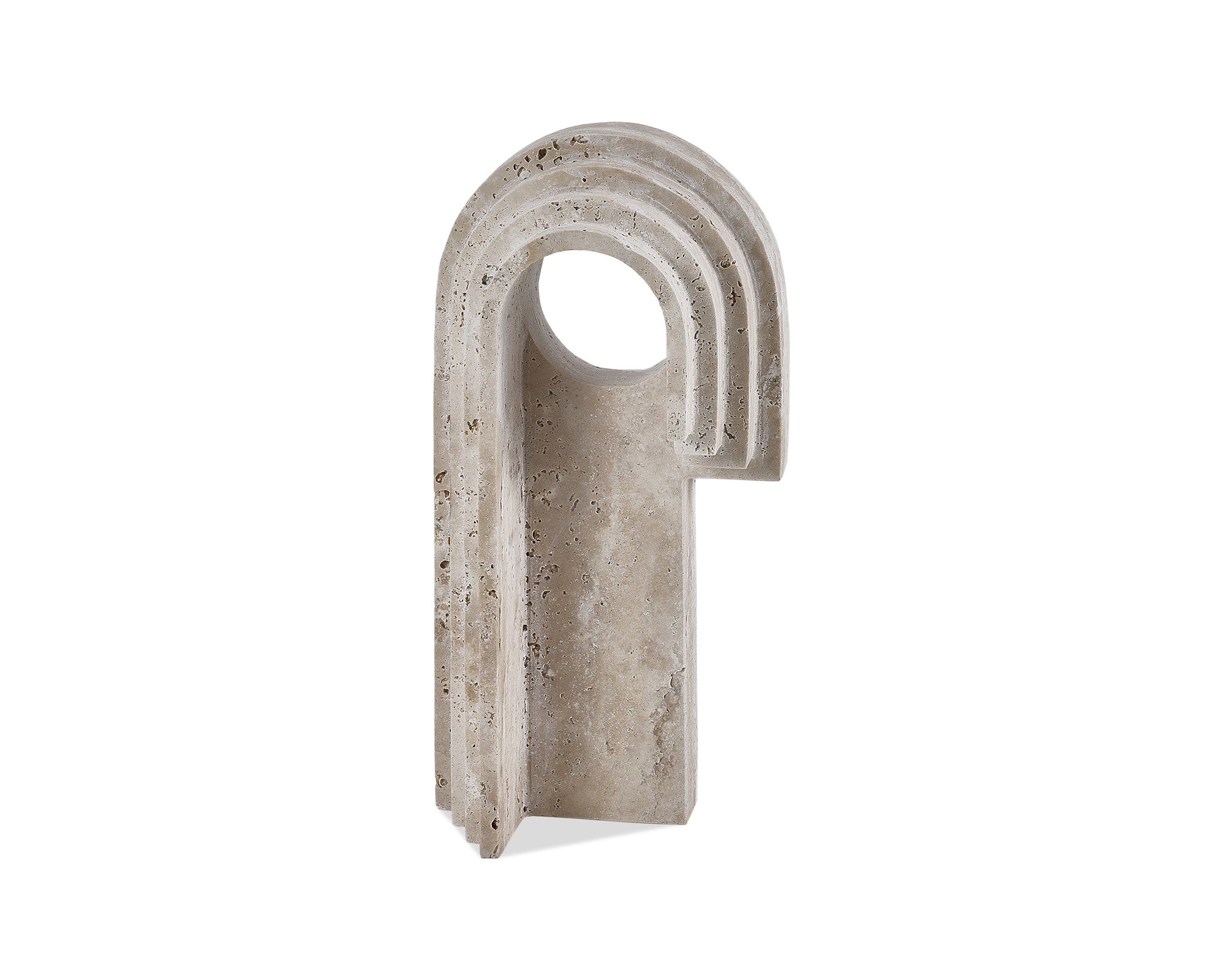 Toccino Large Sculpture  -  Beige Travertine