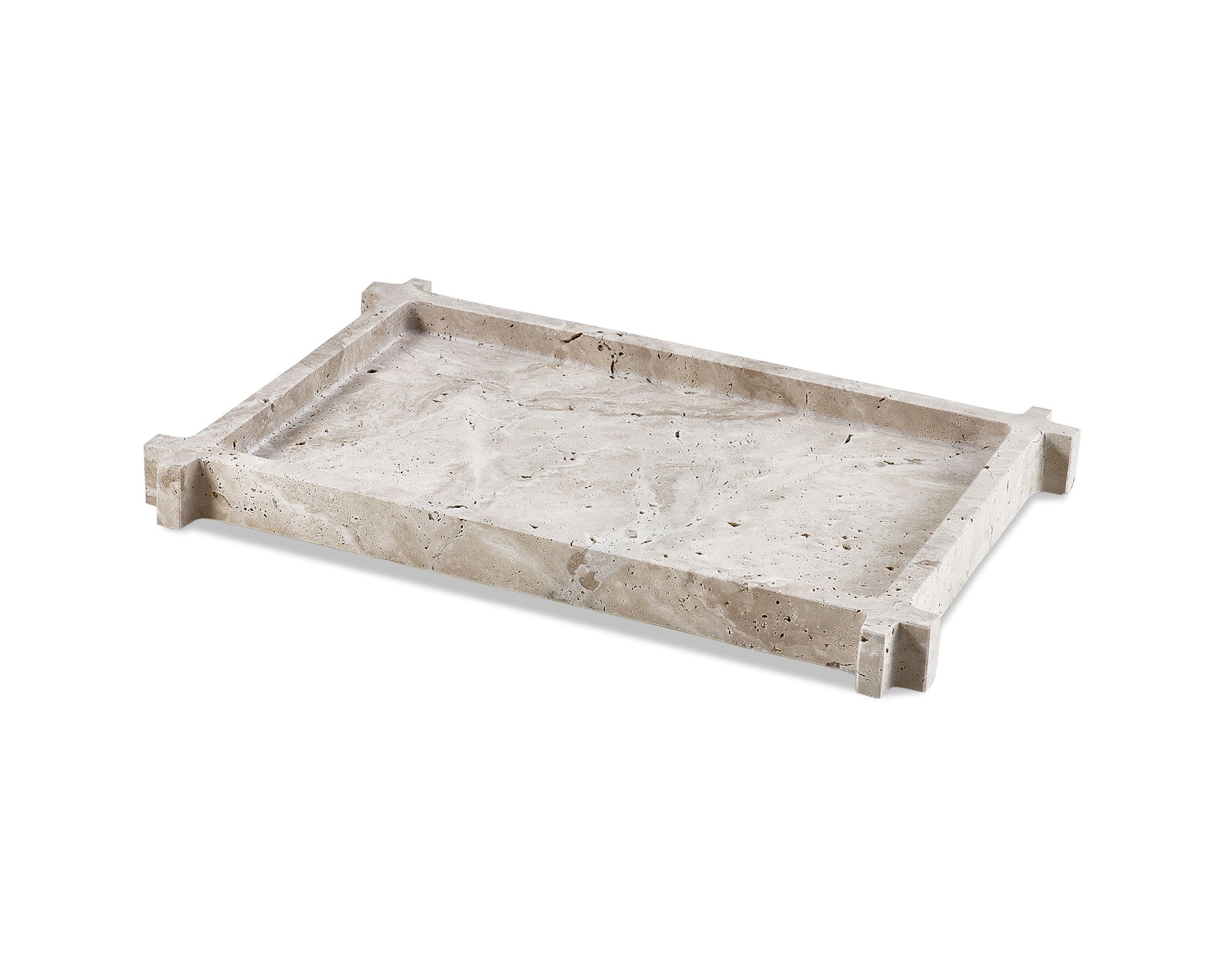 Roche Tray  -  Beige Travertine