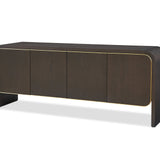 Walter Sideboard  -  Dark Grey Oak & Brass