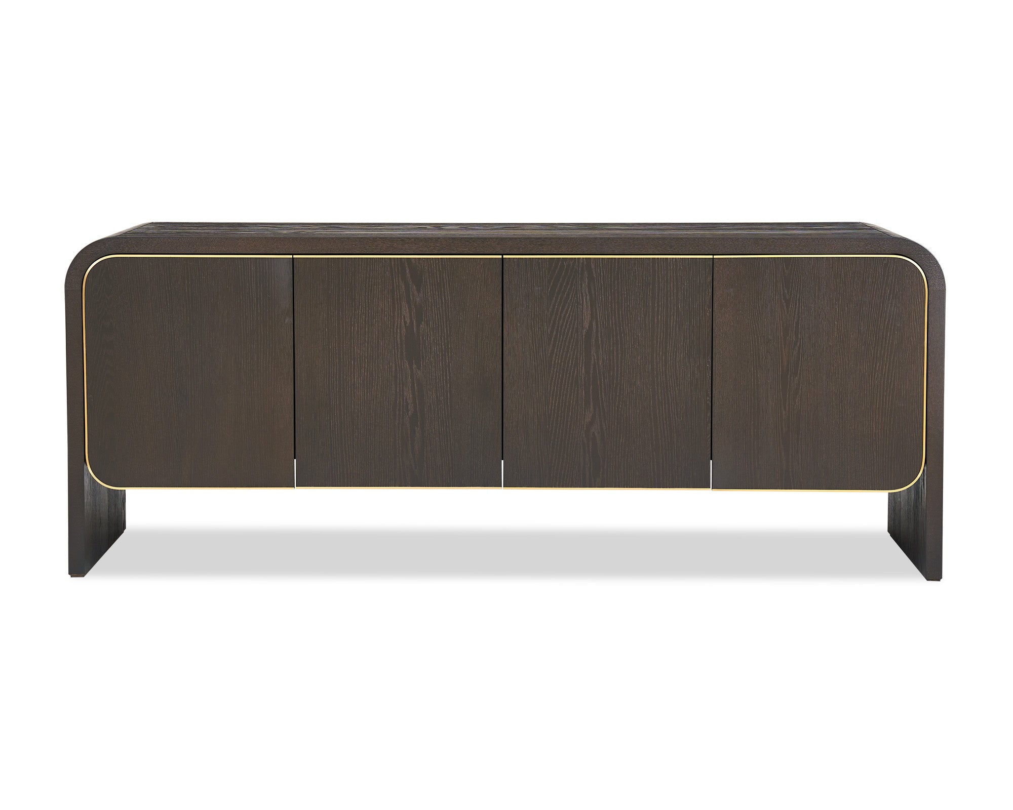 Walter Sideboard  -  Dark Grey Oak & Brass