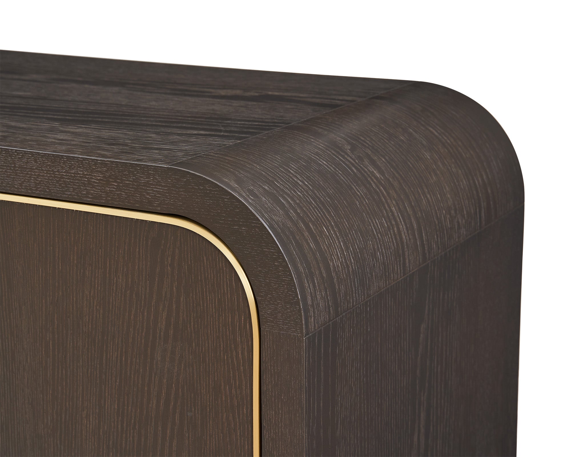 Walter Sideboard  -  Dark Grey Oak & Brass