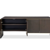 Walter Sideboard  -  Dark Grey Oak & Brass