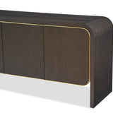 Walter Sideboard  -  Dark Grey Oak & Brass