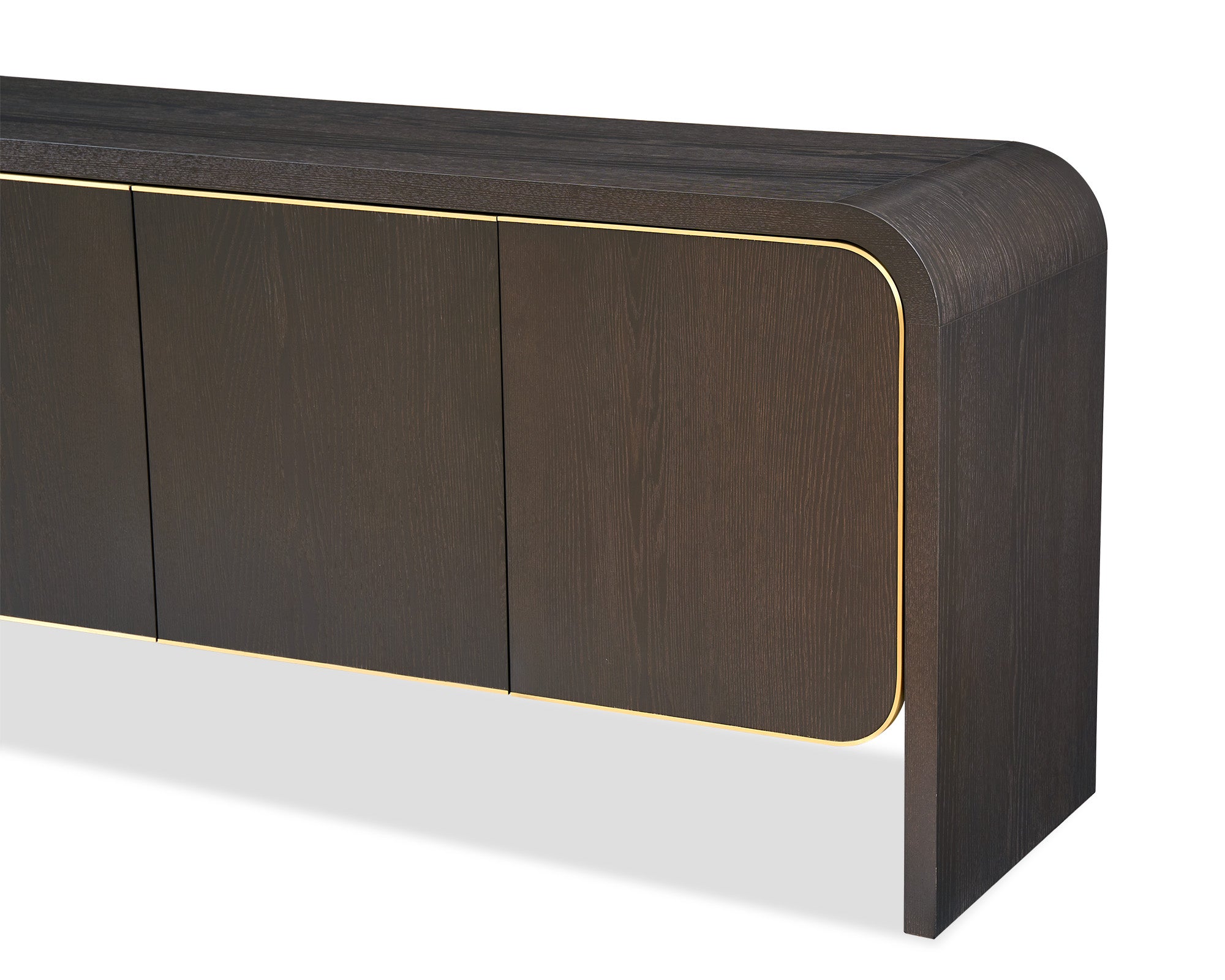 Walter Sideboard  -  Dark Grey Oak & Brass