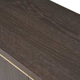 Walter Sideboard  -  Dark Grey Oak & Brass