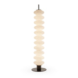 Jana Floor Lamp  - Glass, Black Iron Base