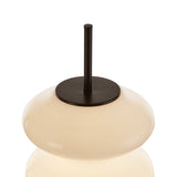 Jana Floor Lamp  - Glass, Black Iron Base