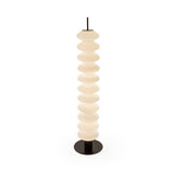 Jana Floor Lamp  - Glass, Black Iron Base