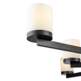 Olina Pendant Lamp - Matt Black, White Alabaster