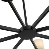 Olina Pendant Lamp - Matt Black, White Alabaster
