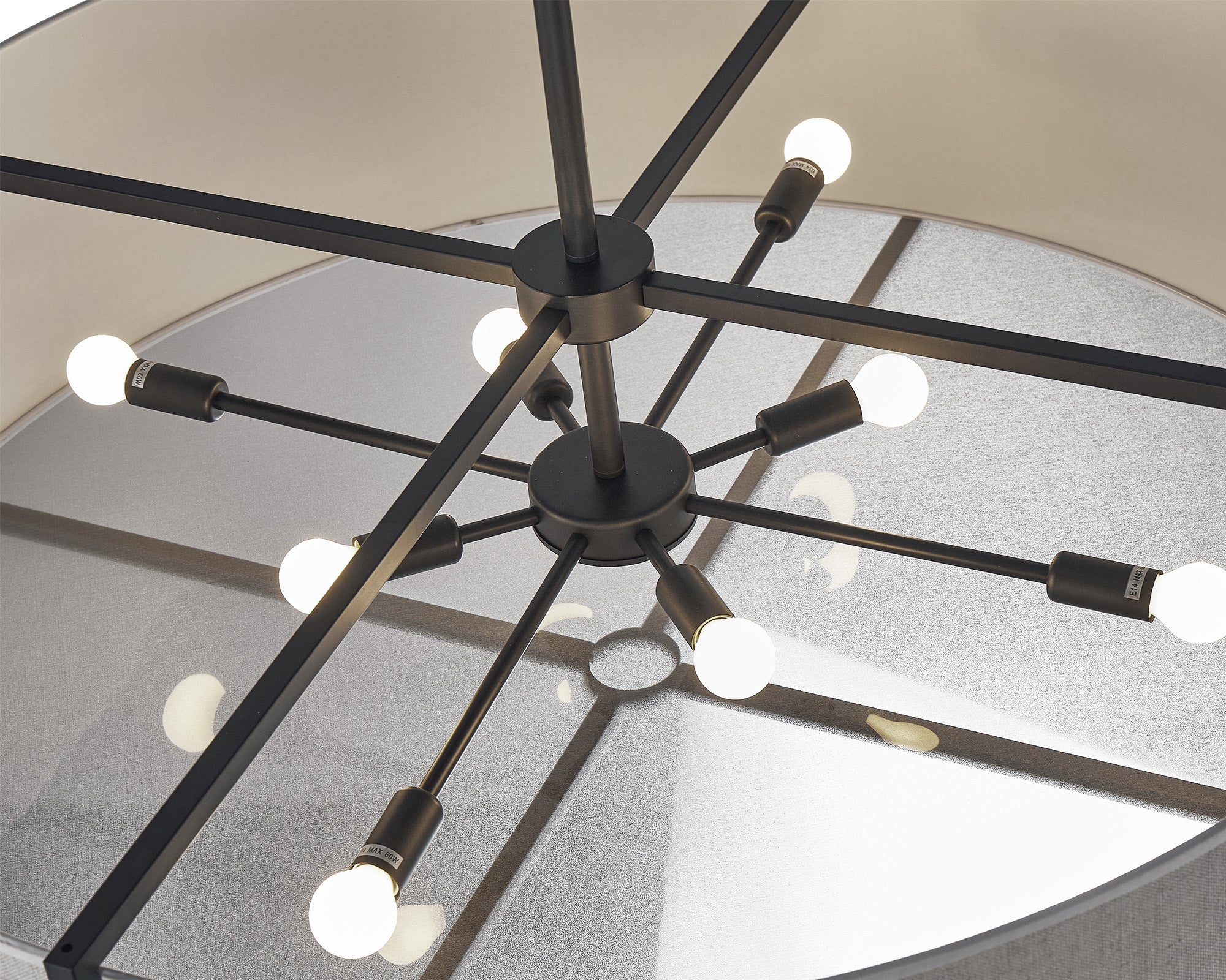 Liang & Eimil Sanderson Pendant Lamp with Matt Black Steel Frame - Large