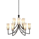 Magestic Chandelier  -  Black & White Glass