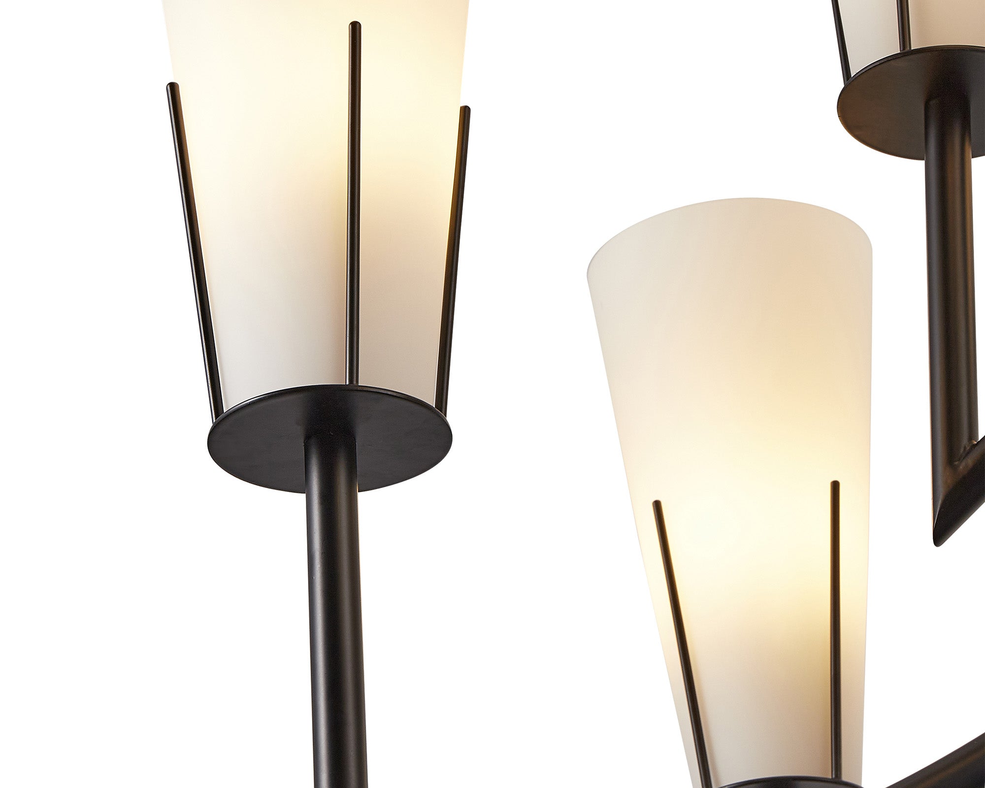 Magestic Chandelier  -  Black & White Glass