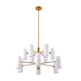 Liang & Eimil Pawson Chandelier in Brass and White Glass