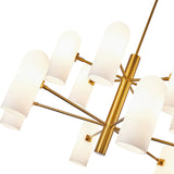 Liang & Eimil Pawson Chandelier in Brass and White Glass