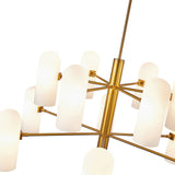 Liang & Eimil Pawson Chandelier in Brass and White Glass