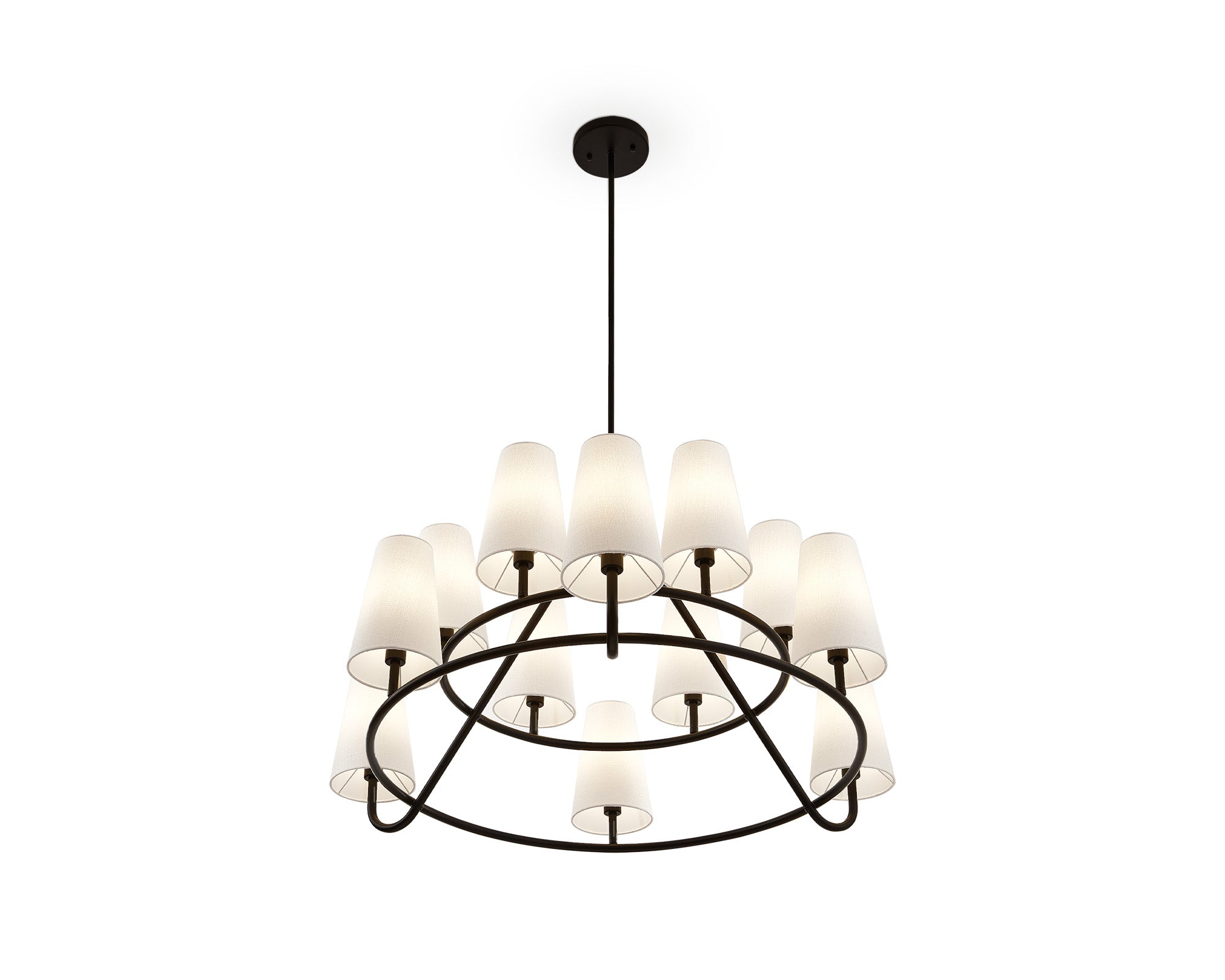 Gildan Chandelier  -  White & Black